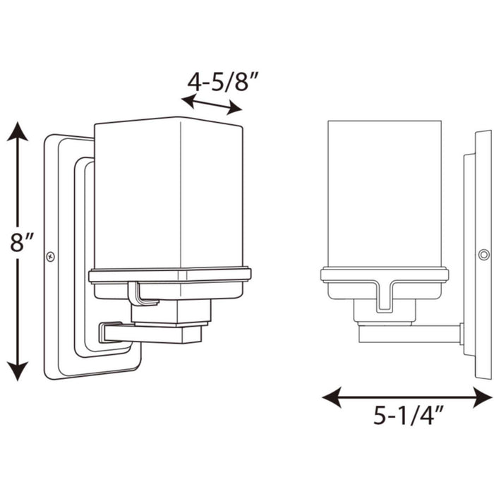 Progress Lighting P2193-09 One Light Bath, Brushed Nickel