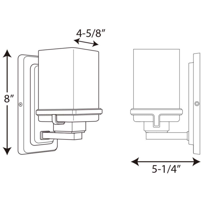 Progress Lighting P2193-15 One Light Bath, Polished Chrome