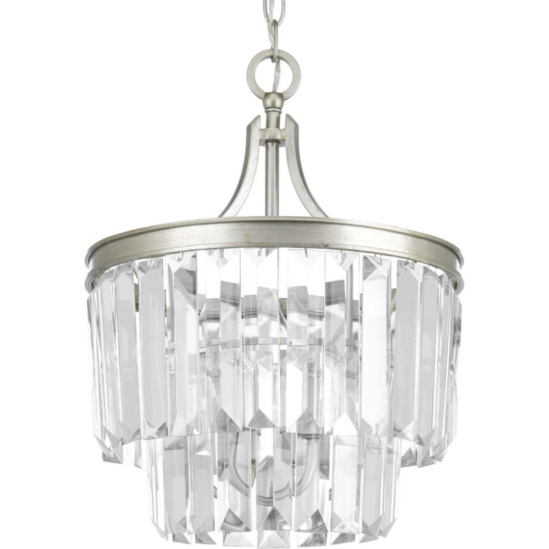 Progress Lighting P2325-134 Three Light Semi-Flush Convertible, Silver Ridge