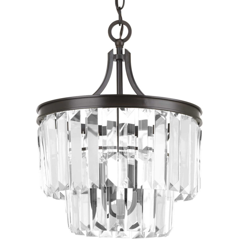 Progress Lighting P2325-20 Three Light Semi-Flush Convertible, Antique Bronze