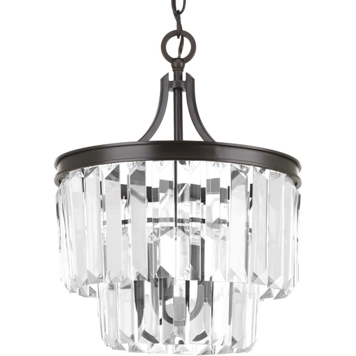 Progress Lighting P2325-20 Three Light Semi-Flush Convertible, Antique Bronze