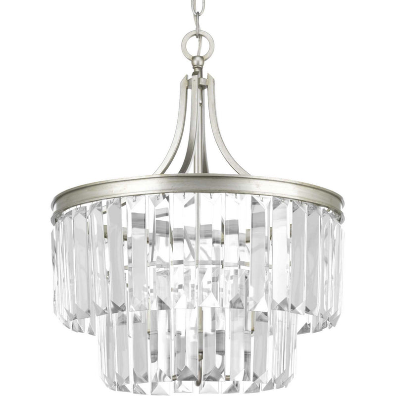 Progress Lighting P2326-134 Three Light Semi-Flush Convertible, Silver Ridge