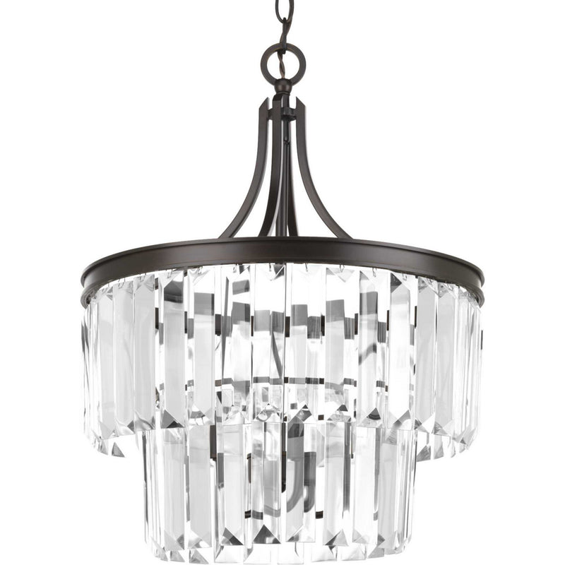Progress Lighting P2326-20 Three Light Semi-Flush Convertible, Antique Bronze