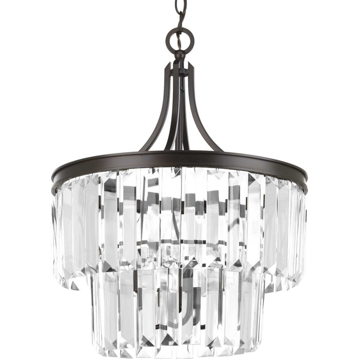 Progress Lighting P2326-20 Three Light Semi-Flush Convertible, Antique Bronze