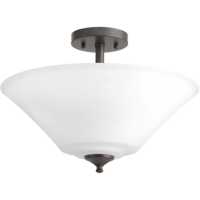 Progress Lighting P3864-20W Three Light Semi-Flush Mount, Antique Bronze
