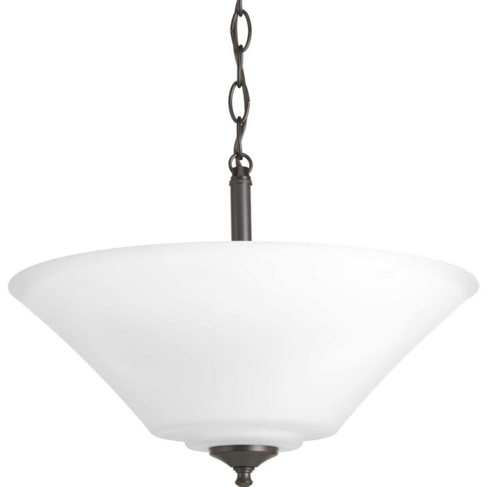 Progress Lighting P3864-20W Three Light Semi-Flush Mount, Antique Bronze