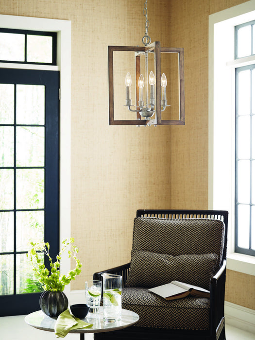 Progress Lighting P4760-141 Four Light Chandelier, Galvanized Finish
