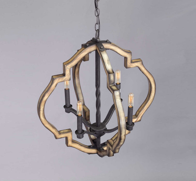 Progress Lighting P4766-71 Four Light Chandelier, Gilded Iron