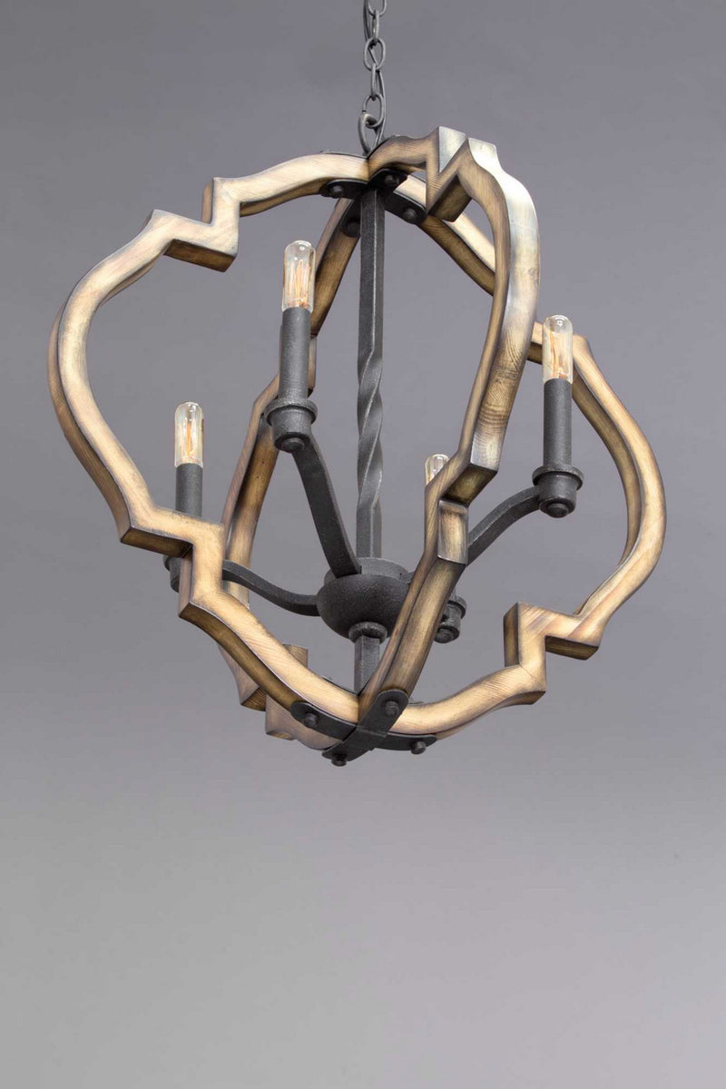 Progress Lighting P4766-71 Four Light Chandelier, Gilded Iron