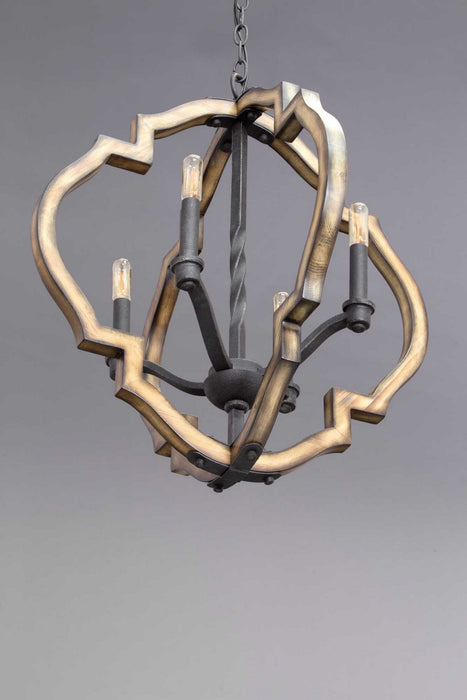 Progress Lighting P4766-71 Four Light Chandelier, Gilded Iron