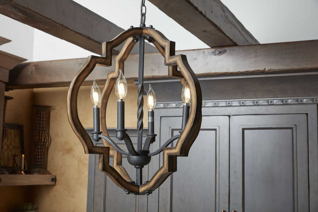 Progress Lighting P4766-71 Four Light Chandelier, Gilded Iron