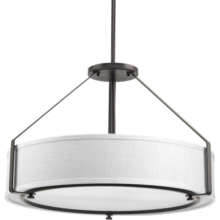 Progress Lighting P5015-20 Four Light Pendant, Antique Bronze