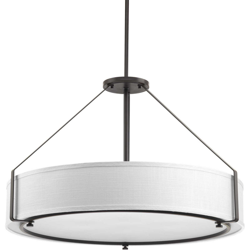 Progress Lighting P5021-20 Six Light Pendant, Antique Bronze