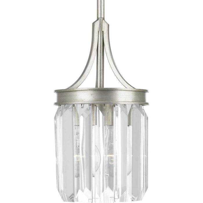 Progress Lighting P5320-134 One Light Mini Pendant, Silver Ridge