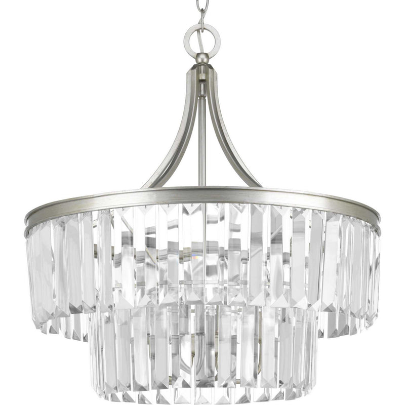 Progress Lighting P5321-134 Five Light Pendant, Silver Ridge
