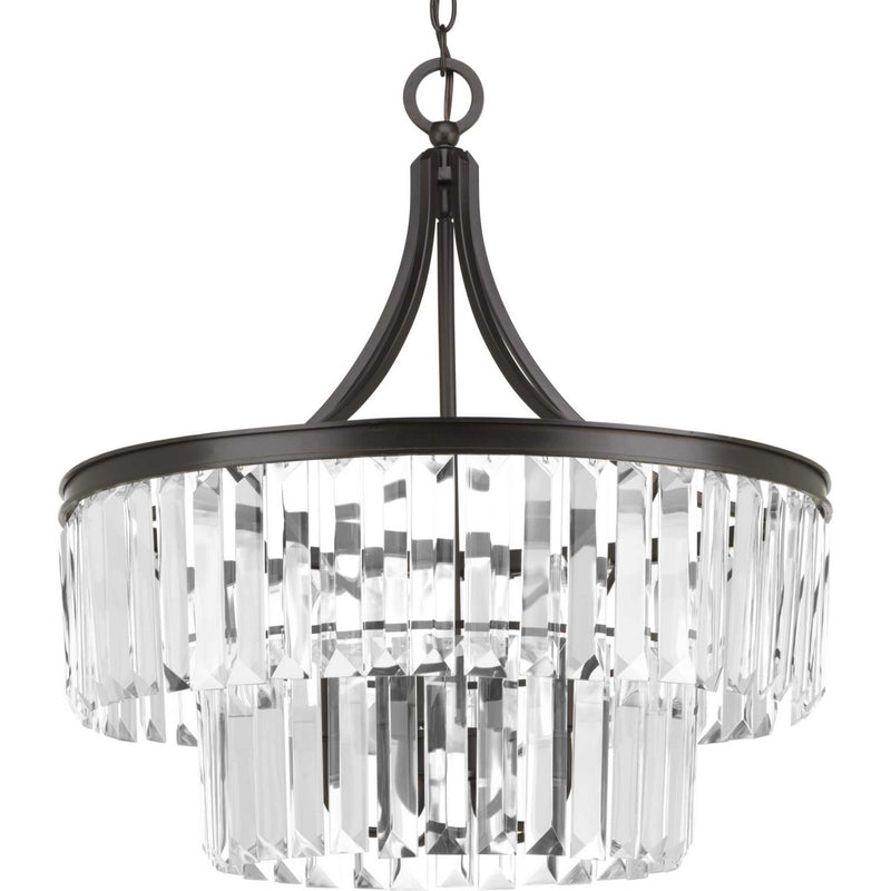 Progress Lighting P5321-20 Five Light Pendant, Antique Bronze