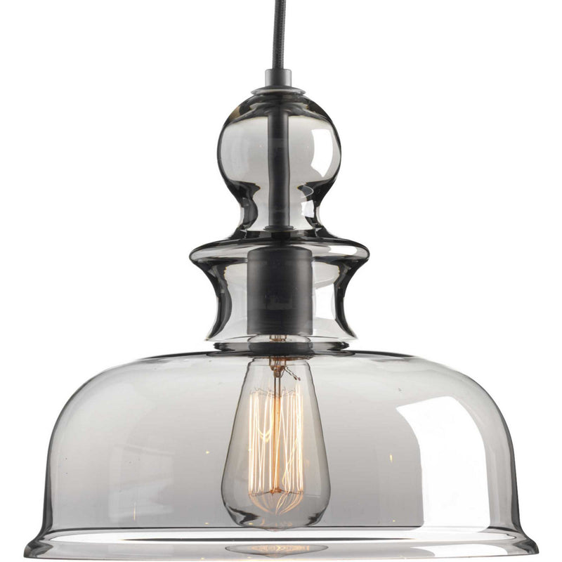 Progress Lighting P5332-143 One Light Pendant, Graphite