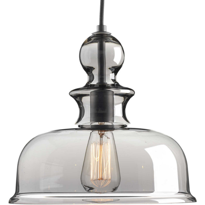 Progress Lighting P5332-143 One Light Pendant, Graphite