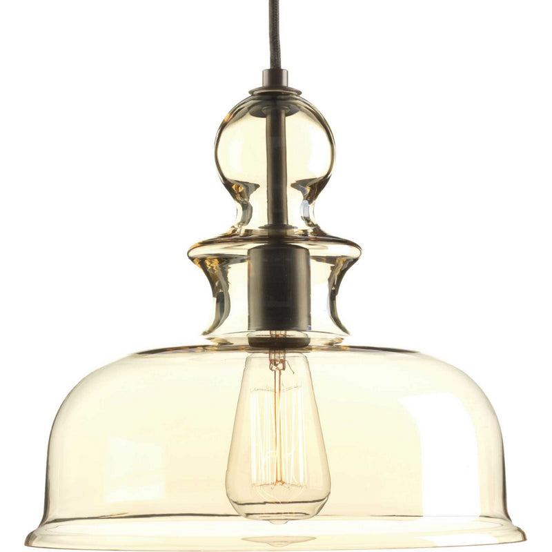 Progress Lighting P5332-20 One Light Pendant, Antique Bronze