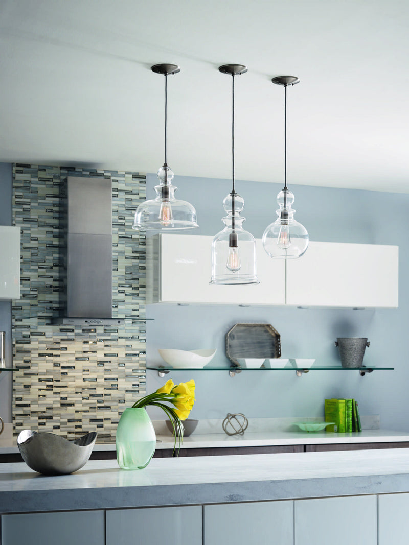 Progress Lighting P5333-09 One Light Pendant, Brushed Nickel