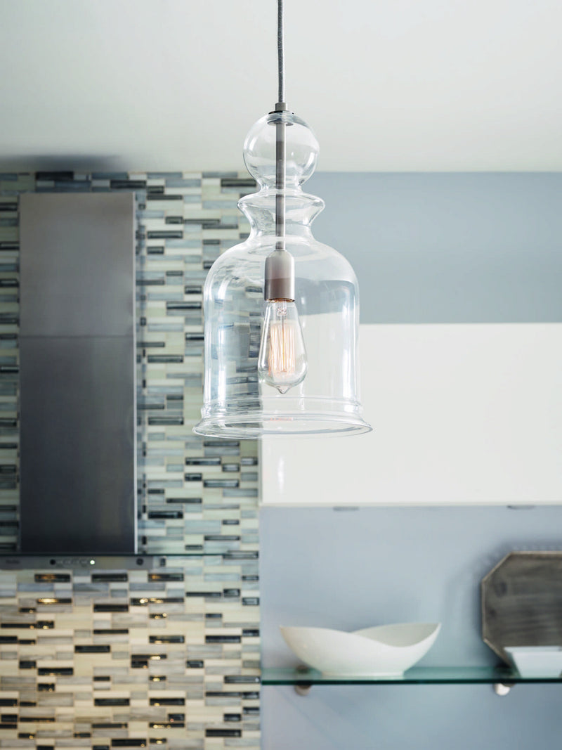 Progress Lighting P5333-09 One Light Pendant, Brushed Nickel