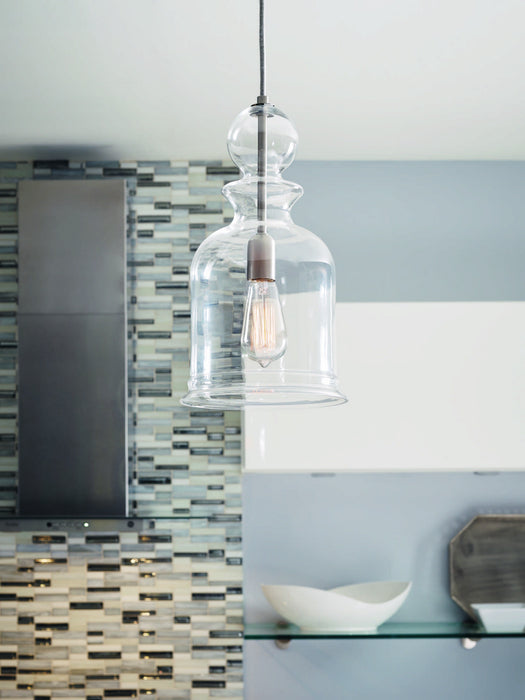 Progress Lighting P5333-09 One Light Pendant, Brushed Nickel