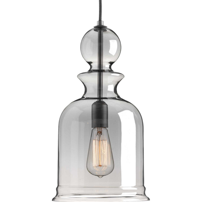 Progress Lighting P5333-143 One Light Pendant, Graphite