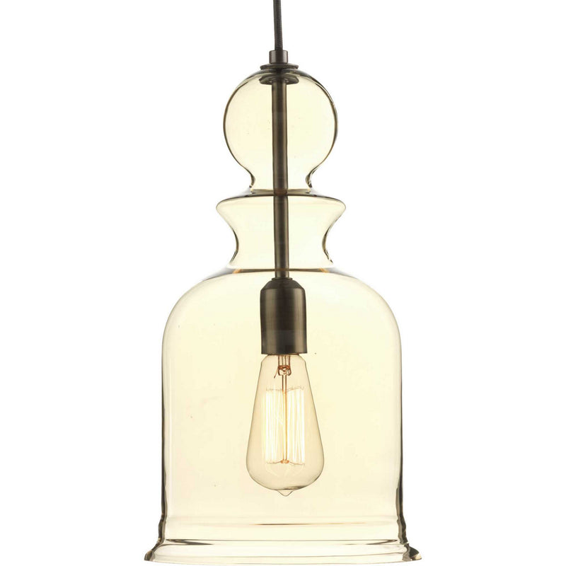Progress Lighting P5333-20 One Light Pendant, Antique Bronze