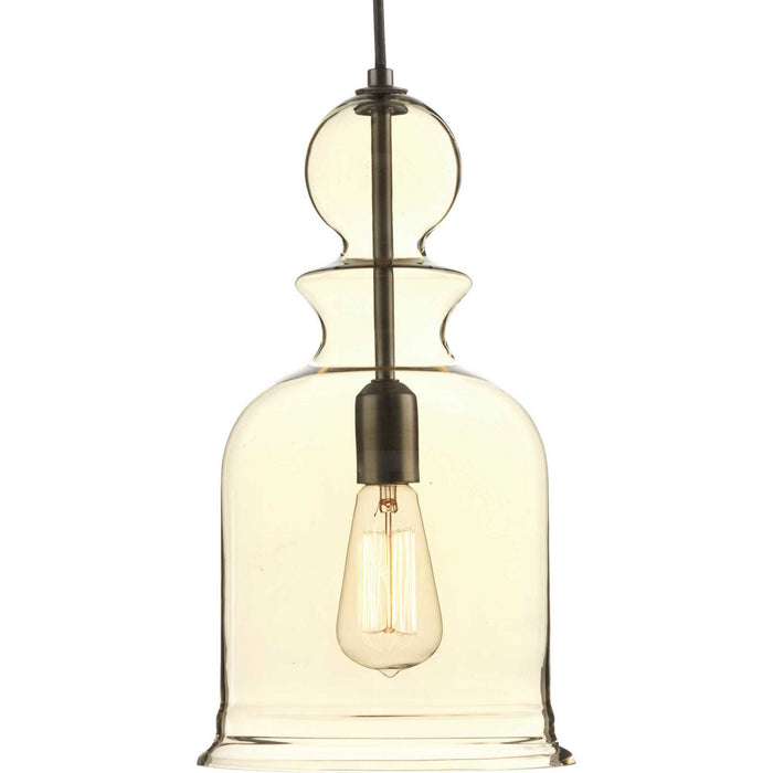 Progress Lighting P5333-20 One Light Pendant, Antique Bronze