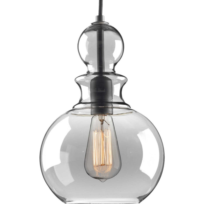 Progress Lighting P5334-143 One Light Pendant, Graphite