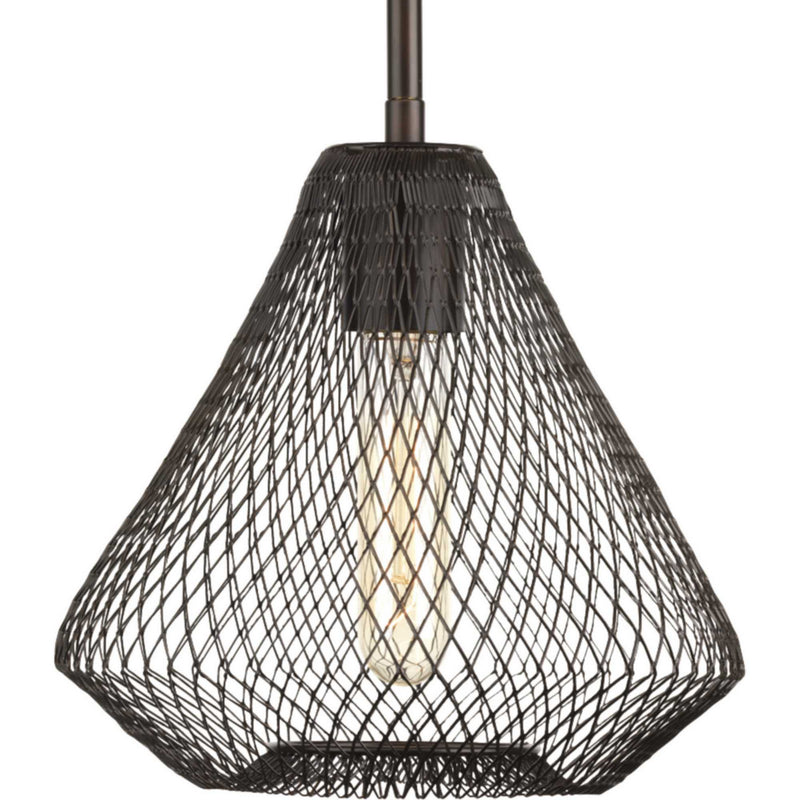 Progress Lighting P5338-20 One Light Mini Pendant, Antique Bronze