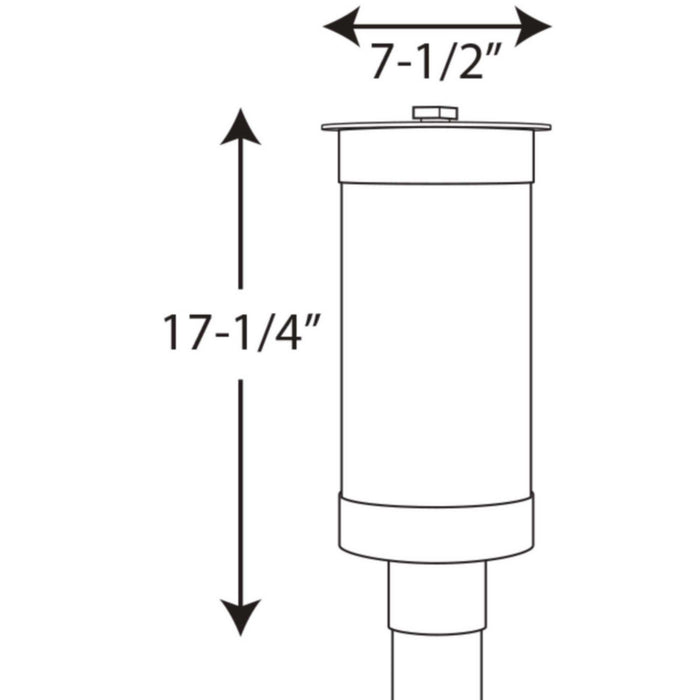 Progress Lighting P5413-31 Two Light Post Lantern, Black