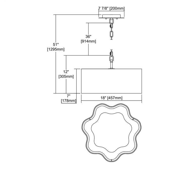 ELK Home 1140-018-LED LED Chandelier, Polished Nickel