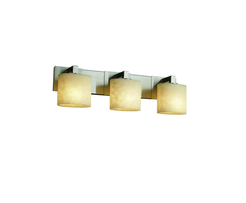 Justice Designs CLD-8923-30-NCKL Three Light Bath Bar, Brushed Nickel