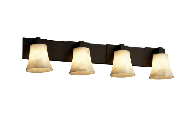 Justice Designs CLD-8924-20-DBRZ Four Light Bath Bar, Dark Bronze