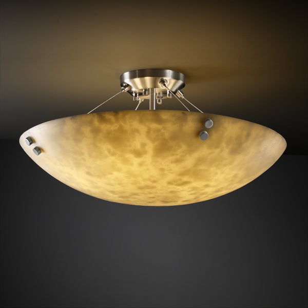 Justice Designs CLD-9651-25-NCKL-F1-LED3-3000 LED Semi-Flush Mount, Brushed Nickel