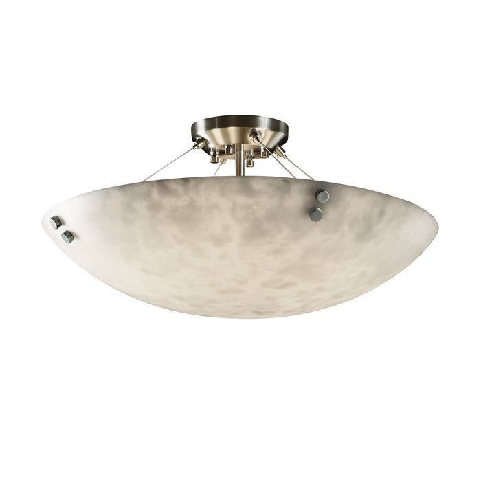 Justice Designs CLD-9652-35-NCKL-F1-LED5-5000 LED Semi-Flush Mount, Brushed Nickel