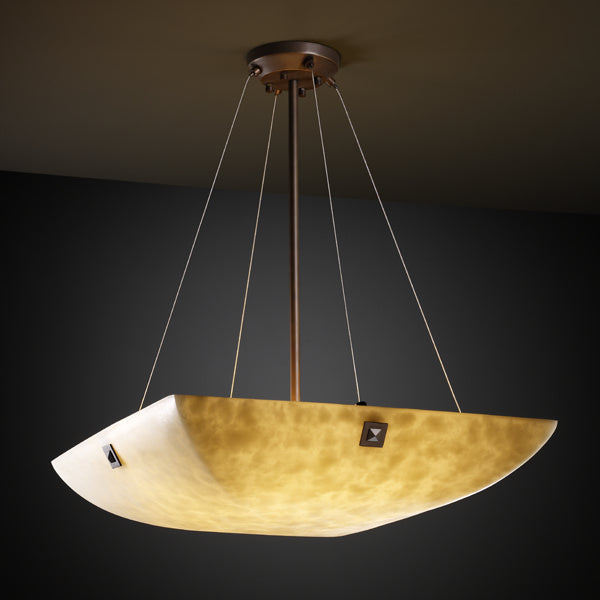 Justice Designs CLD-9661-25-DBRZ-F4-LED3-3000 LED Pendant, Dark Bronze