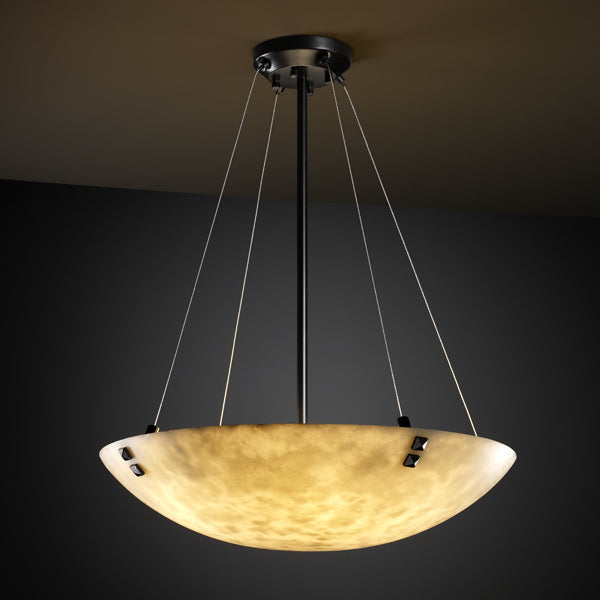 Justice Designs CLD-9661-35-MBLK-F3-LED3-3000 LED Pendant, Matte Black