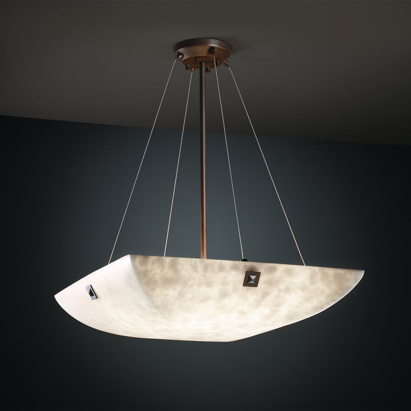 Justice Designs CLD-9662-25-DBRZ-F4-LED5-5000 LED Pendant, Dark Bronze