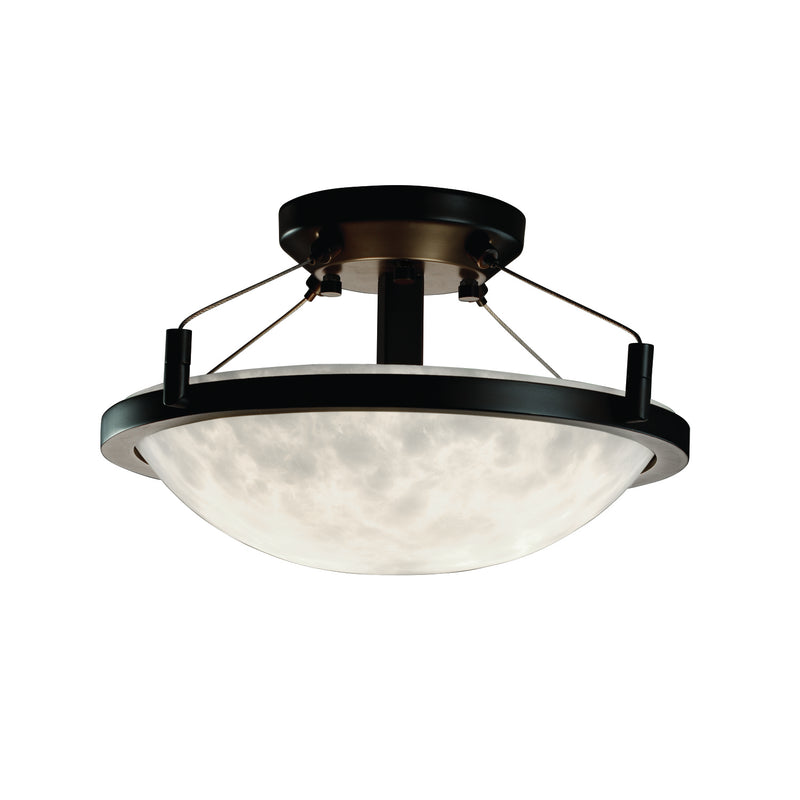 Justice Designs CLD-9680-35-DBRZ Two Light Semi-Flush Mount, Dark Bronze