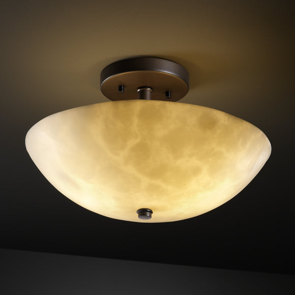 Justice Designs CLD-9690-35-DBRZ-LED2-2000 LED Semi-Flush Mount, Dark Bronze