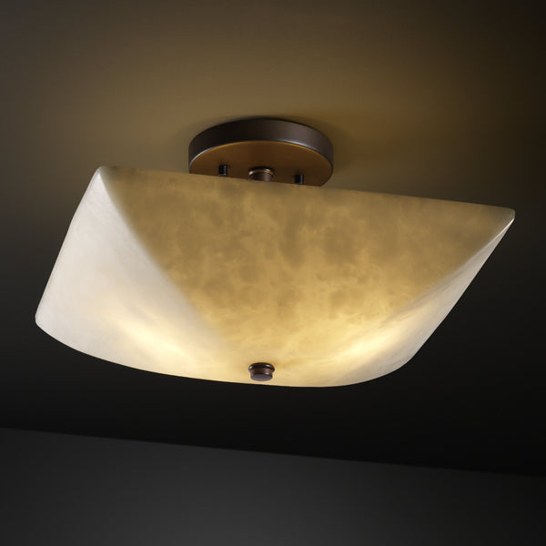 Justice Designs CLD-9695-25-DBRZ-LED2-2000 LED Semi-Flush Mount, Dark Bronze