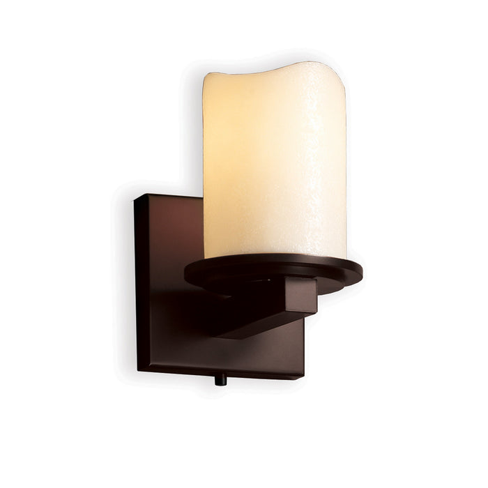 Justice Designs CNDL-8771-14-CREM-DBRZ One Light Wall Sconce, Dark Bronze