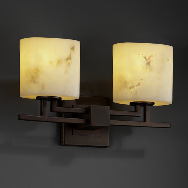 Justice Designs FAL-8702-30-DBRZ Two Light Bath Bar, Dark Bronze