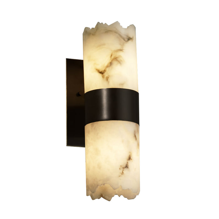 Justice Designs FAL-8762-12-MBLK Two Light Wall Sconce, Matte Black