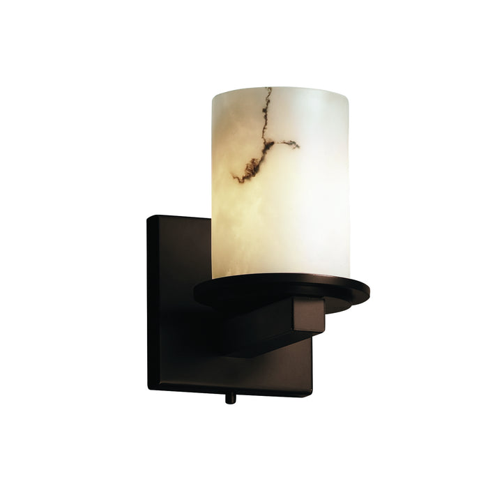Justice Designs FAL-8771-10-DBRZ One Light Wall Sconce, Dark Bronze