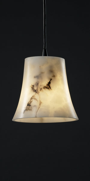 Justice Designs FAL-8816-20-MBLK One Light Pendant, Matte Black