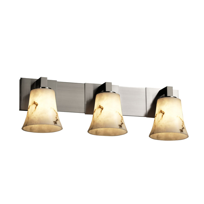 Justice Designs FAL-8923-20-NCKL Three Light Bath Bar, Brushed Nickel