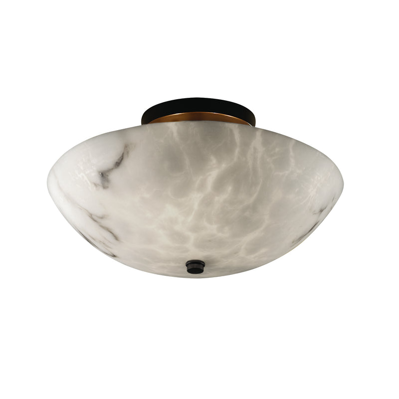 Justice Designs FAL-9690-35-DBRZ-LED2-2000 LED Semi-Flush Mount, Dark Bronze